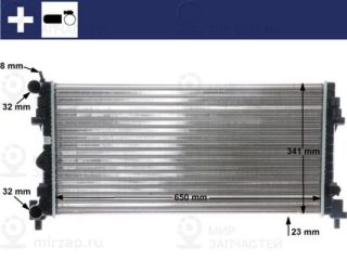 Радиатор охлаждения двигателя MAHLE CR1096000S
