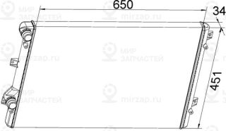 Радиатор охлаждения двигателя MAHLE CR1538000S