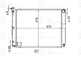 Радиатор охлаждения двигателя MAHLE CR1578000S