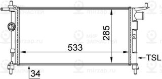 Радиатор охлаждения двигателя MAHLE CR268000S