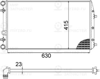 Радиатор охлаждения двигателя MAHLE CR505000S