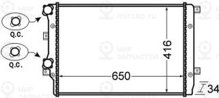 Радиатор охлаждения двигателя MAHLE CR761000S