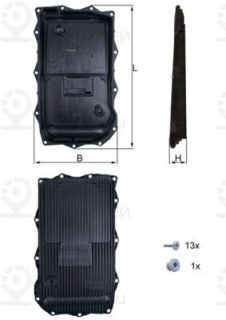 Масляный поддон, автоматическая коробка передач MAHLE HX184KIT