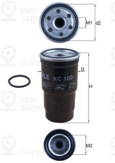 Фильтр топливный MAHLE KC100D