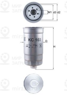 Фильтр топливный MAHLE KC103