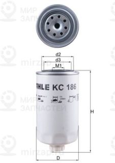 Фильтр топливный MAHLE KC186