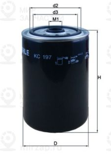 Фильтр топливный MAHLE KC197