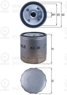 Фильтр топливный MAHLE KC20