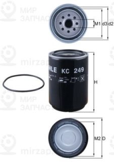 Фильтр топливный MAHLE KC249D