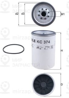 Фильтр топливный MAHLE KC374D