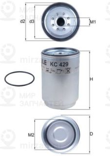Фильтр топливный MAHLE KC429D