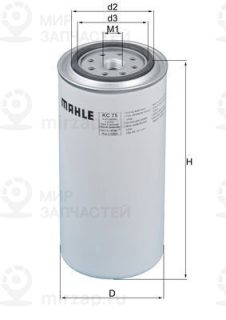 Фильтр топливный MAHLE KC75