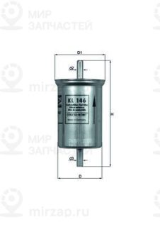 Фильтр топливный MAHLE KL146
