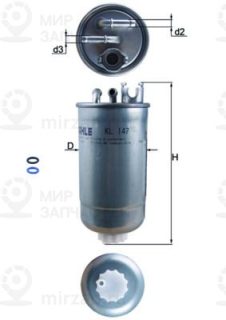 Фильтр топливный MAHLE KL147D