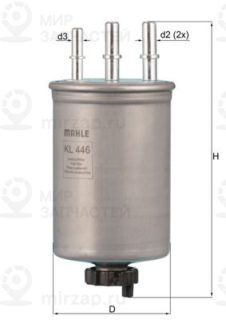 Фильтр топливный MAHLE KL446
