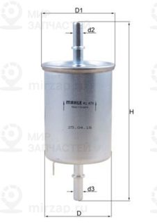 Фильтр топливный MAHLE KL470