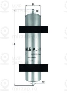 Фильтр топливный MAHLE KL478