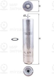 Фильтр топливный MAHLE KL579D