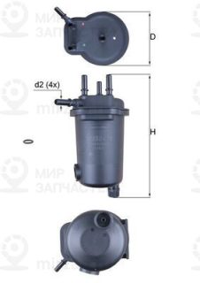 Фильтр топливный MAHLE KL632D