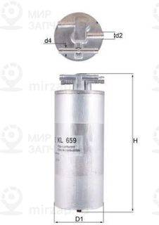 Фильтр топливный MAHLE KL659