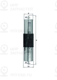 Фильтр топливный MAHLE KL66