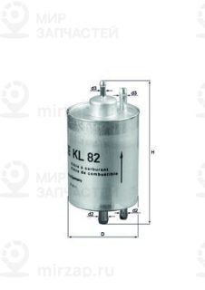 Фильтр топливный MAHLE KL82