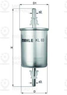 Фильтр топливный MAHLE KL83