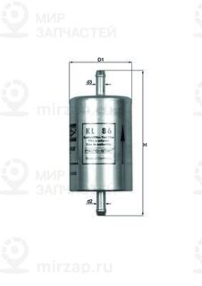 Фильтр топливный MAHLE KL86