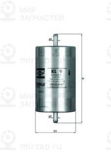 Фильтр топливный MAHLE KL9