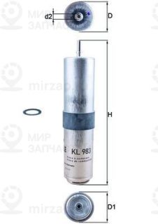 Фильтр топливный MAHLE KL983D