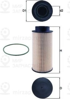 Фильтр топливный MAHLE KX1821D