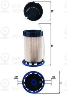 Фильтр топливный MAHLE KX492