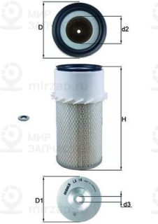 Фильтр воздушный MAHLE LX16