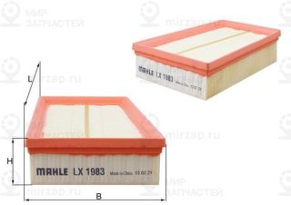 Фильтр воздушный MAHLE LX1983