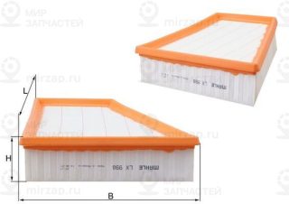 Фильтр воздушный MAHLE LX998
