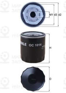 Фильтр масляный MAHLE OC1014