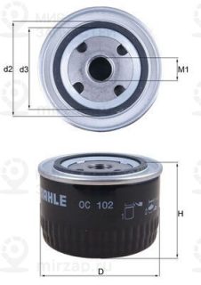 Фильтр масляный MAHLE OC102