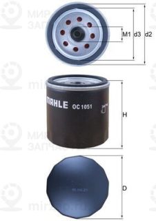 Фильтр масляный MAHLE OC1051