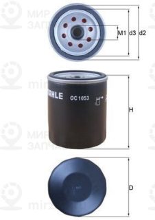 Фильтр масляный MAHLE OC1053