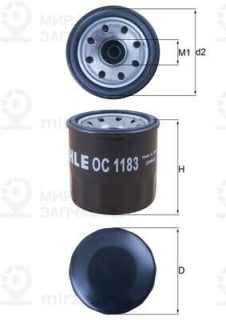 Фильтр масляный MAHLE OC1183