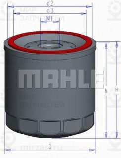 Фильтр Масляный [Упаковка Mahle] MAHLE OC1196