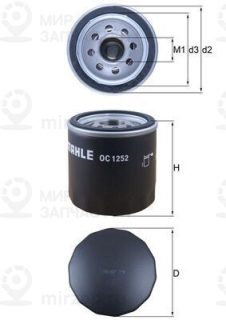Фильтр масляный MAHLE OC1252