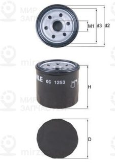 Фильтр масляный MAHLE OC1253