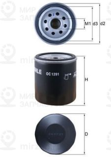 Фильтр масляный MAHLE OC1291