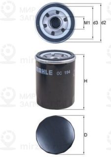 Фильтр масляный MAHLE OC194