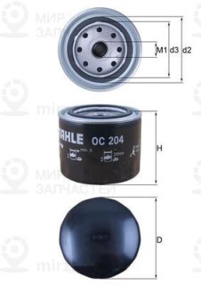 Фильтр масляный MAHLE OC204