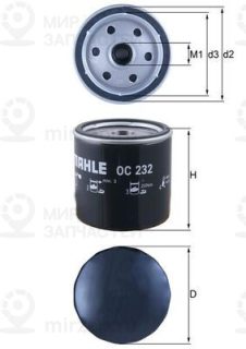 Фильтр масляный MAHLE OC232