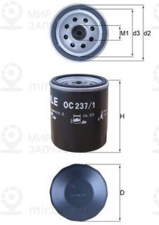 Фильтр масляный MAHLE OC2371