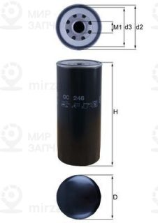 Фильтр масляный MAHLE OC246