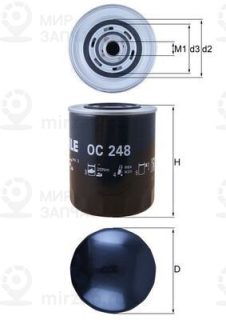 Фильтр масляный MAHLE OC248